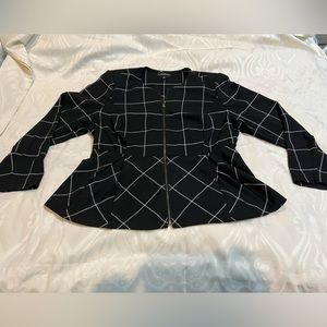 Black and White Checkered Women's Jacket